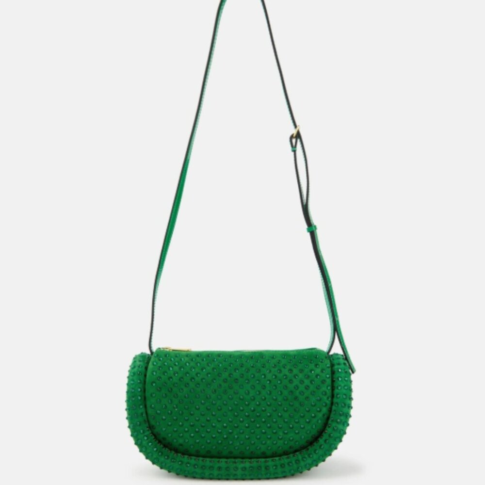 NEW J.W. Anderson crystal-embellished Bumper-12 crossbody bag
